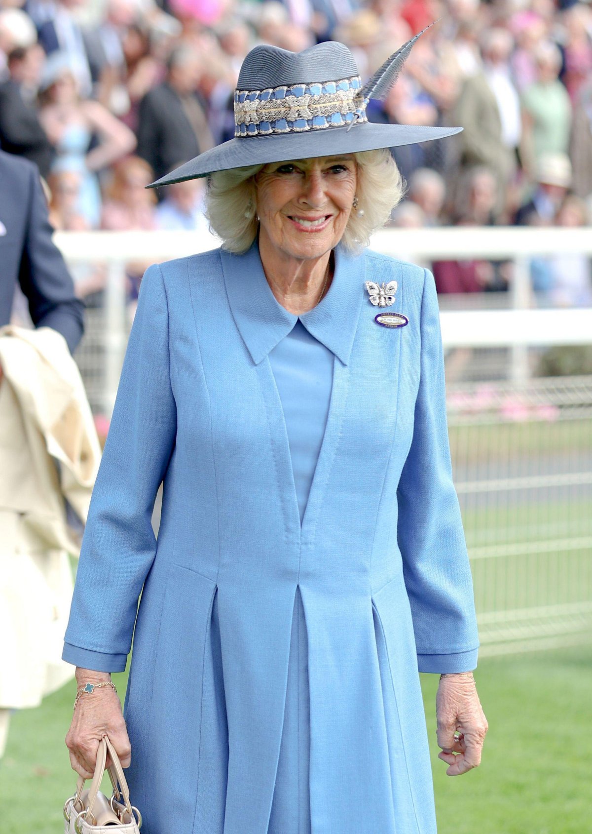 Queen Camilla attends day one of the Sky Bet Ebor Festival at York Racecourse on August 19, 2026 (Chris Jackson/PA Images/Alamy)