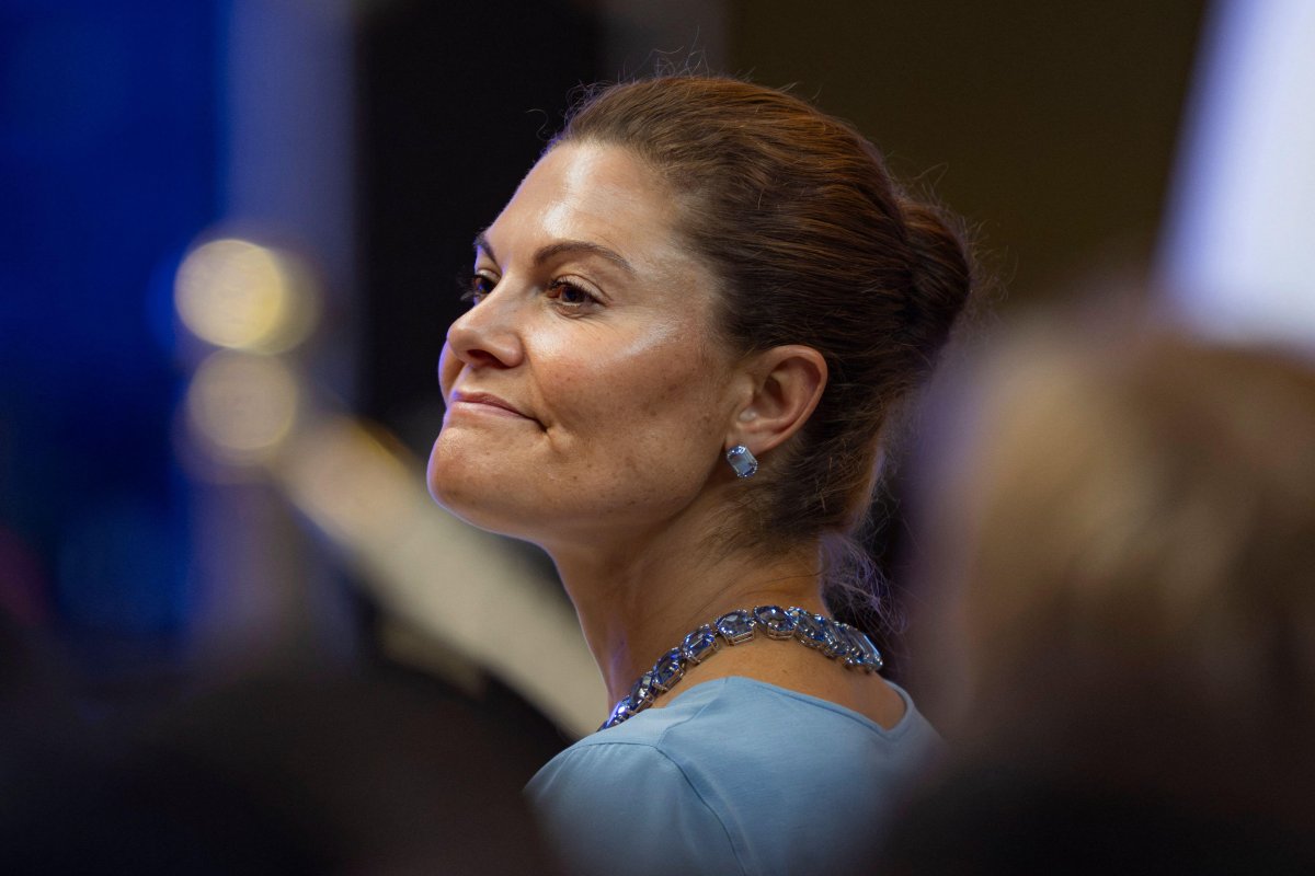 The Crown Princess of Sweden attends the Stockholm Junior Water Prize award ceremony at Stockholm City Hall on August 25, 2026 (Pontus Lundahl/TT News Agency/Alamy)