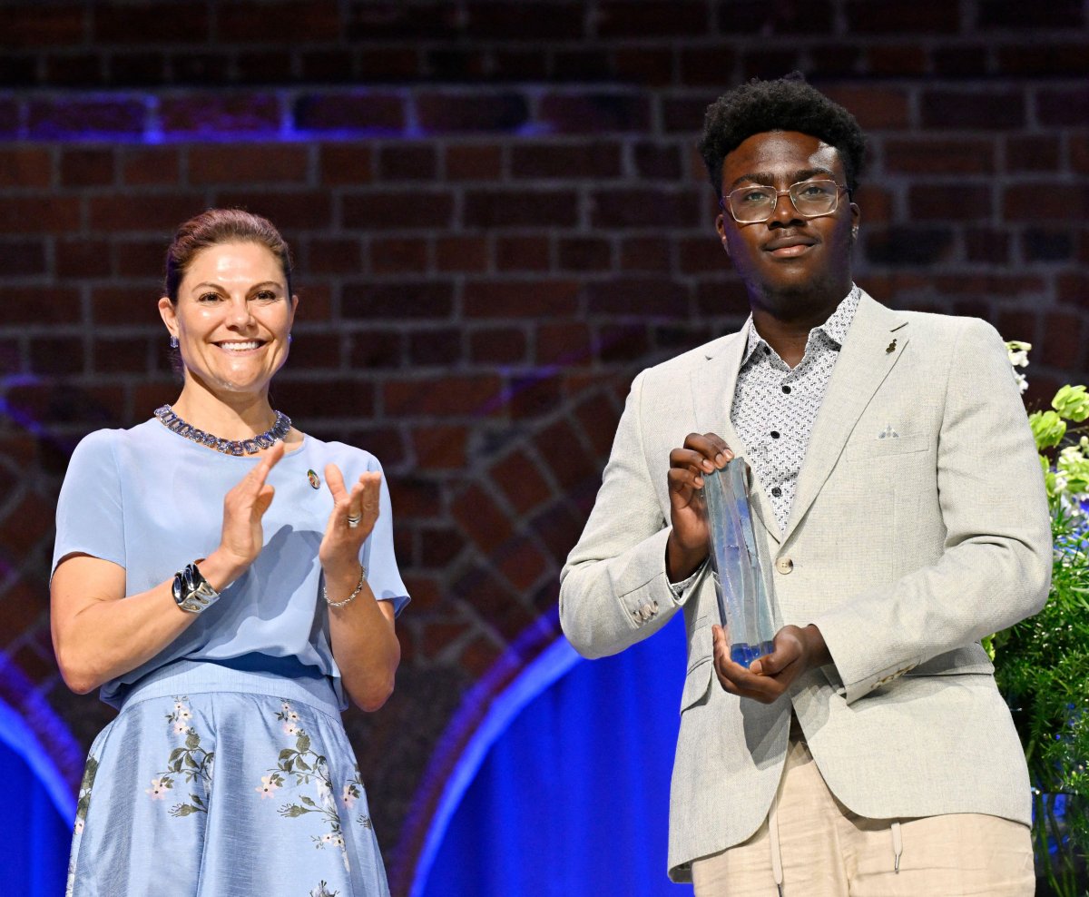 The Crown Princess of Sweden attends the Stockholm Junior Water Prize award ceremony at Stockholm City Hall on August 25, 2026 (Pontus Lundahl/TT News Agency/Alamy)