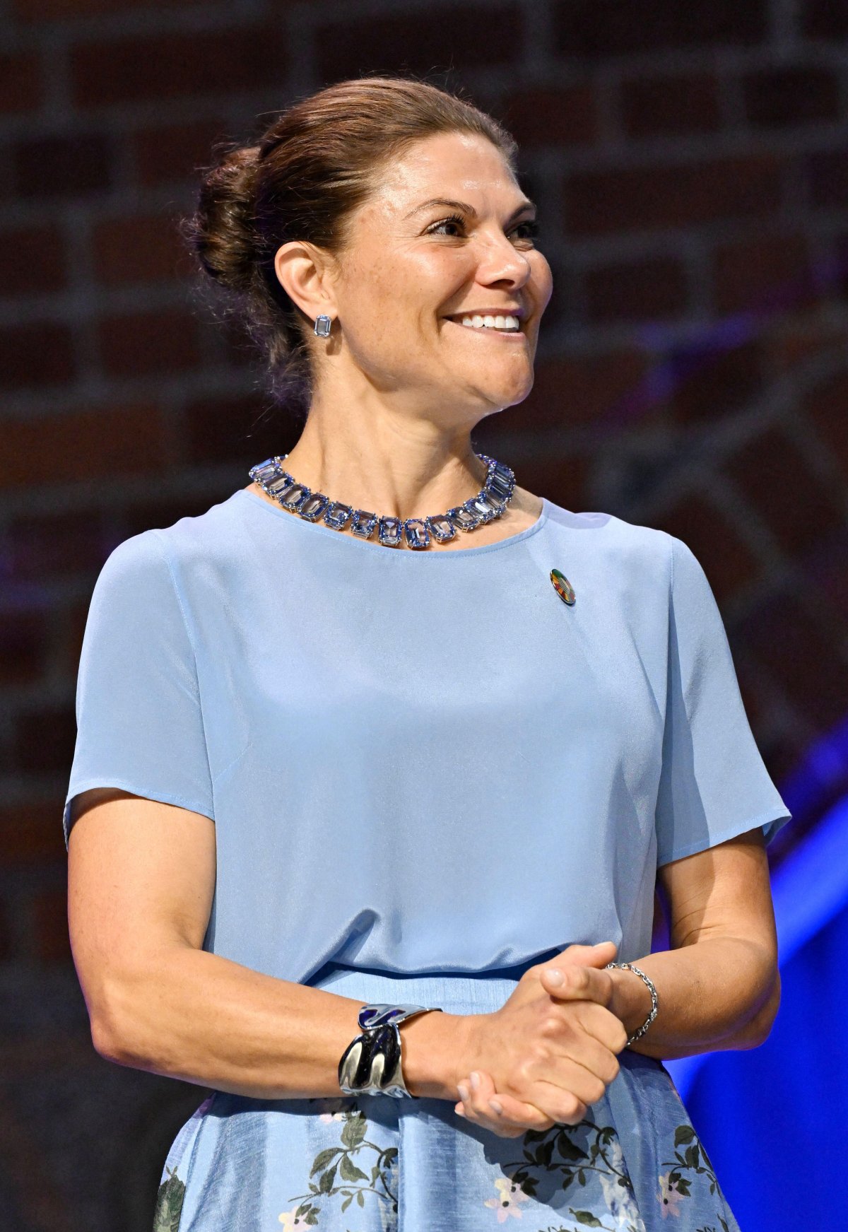 The Crown Princess of Sweden attends the Stockholm Junior Water Prize award ceremony at Stockholm City Hall on August 25, 2026 (Pontus Lundahl/TT News Agency/Alamy)