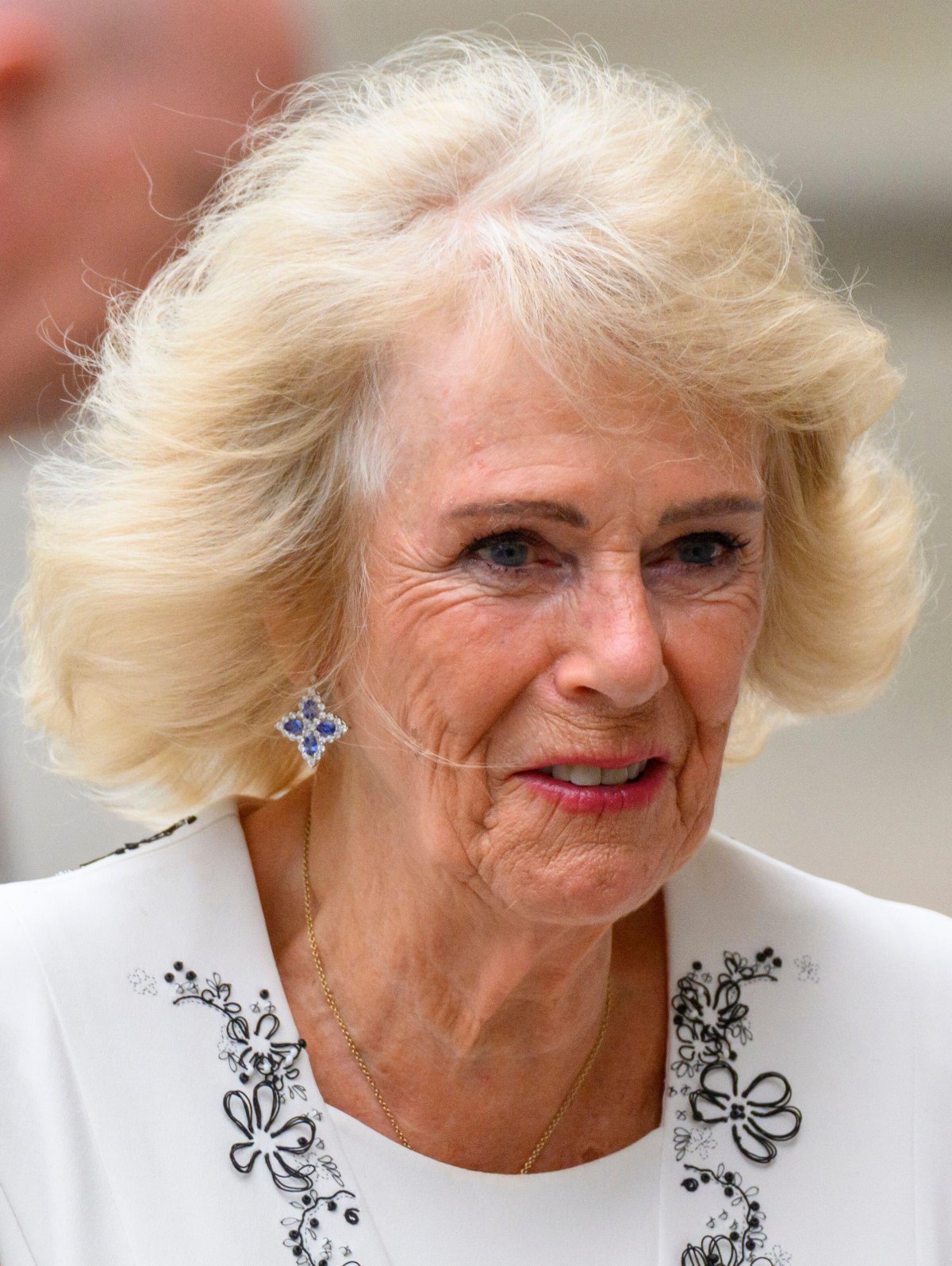 King Charles III and Queen Camilla, with President Emmanuel Macron and First Lady Brigitte Macron of France, visit the Bayeux Tapestry exhibition at the British Museum in London on September 2, 2026 (Raymond Tang/Alamy)