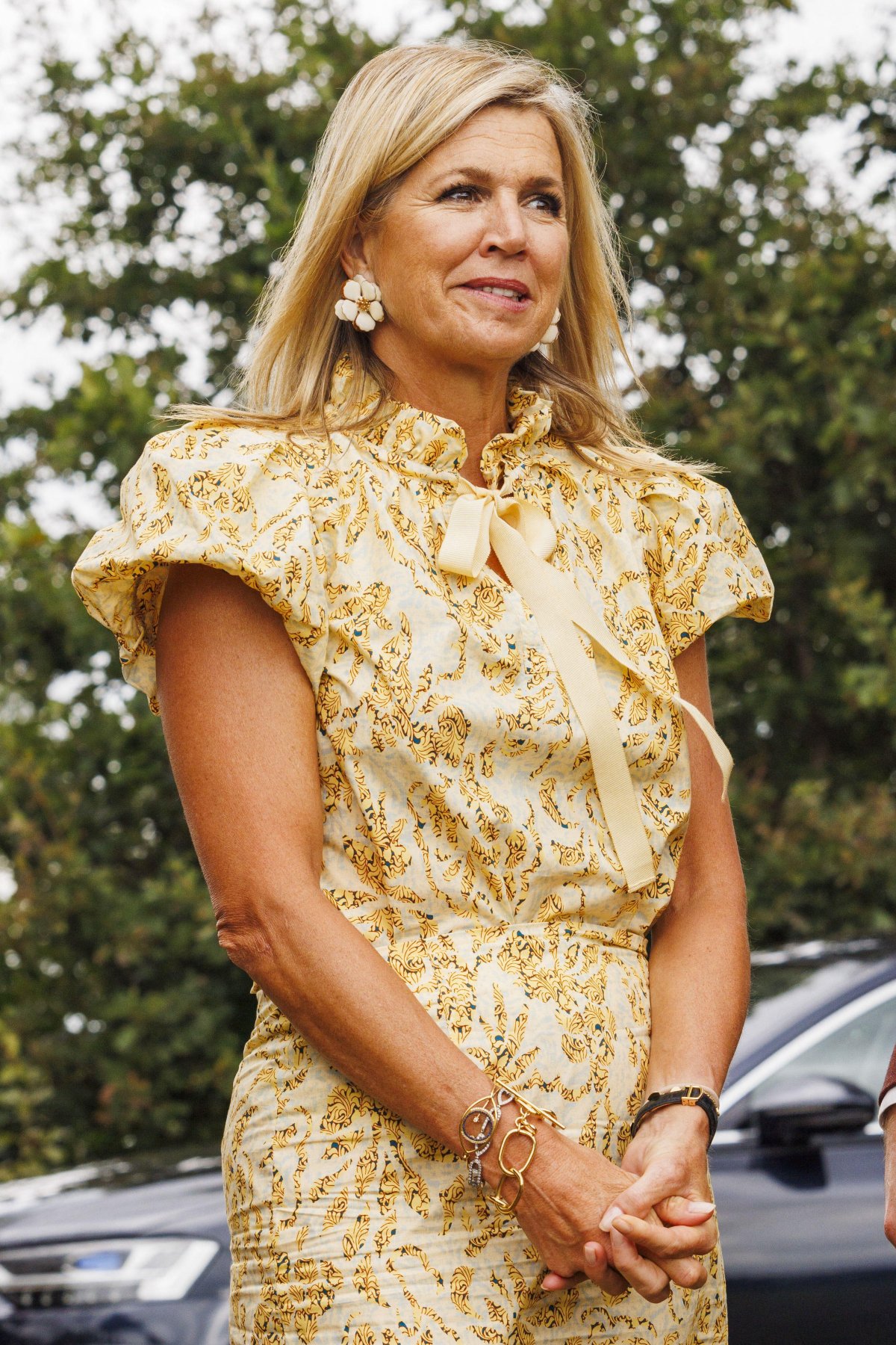 The Queen of the Netherlands visits a fiber hemp grower in the Achterhoek region on September 2, 2026 (Robert Meerding/NLBeeld/Alamy)