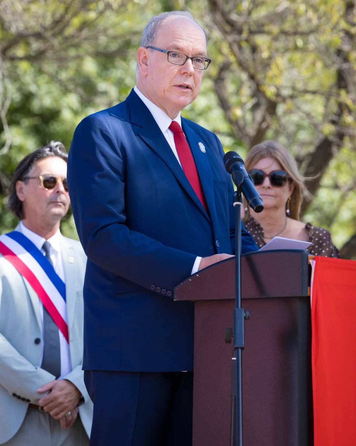The Prince and Princess of Monaco, with Hereditary Prince Jacques and Princess Gabriella, visit Les Baux-de-Provence in France on September 5, 2026 (Michaël Alesi/Palais Princier de Monaco)