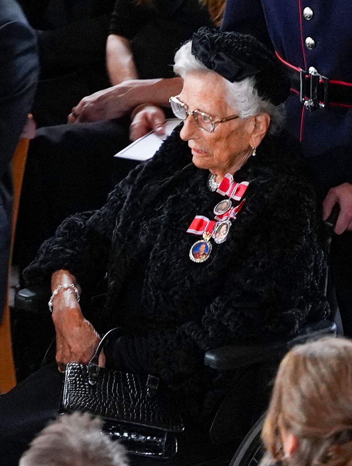 Princess Astrid arrives for the funeral of King Harald V in Oslo on September 9, 2026 (Lise Åserud/NTB/Alamy)