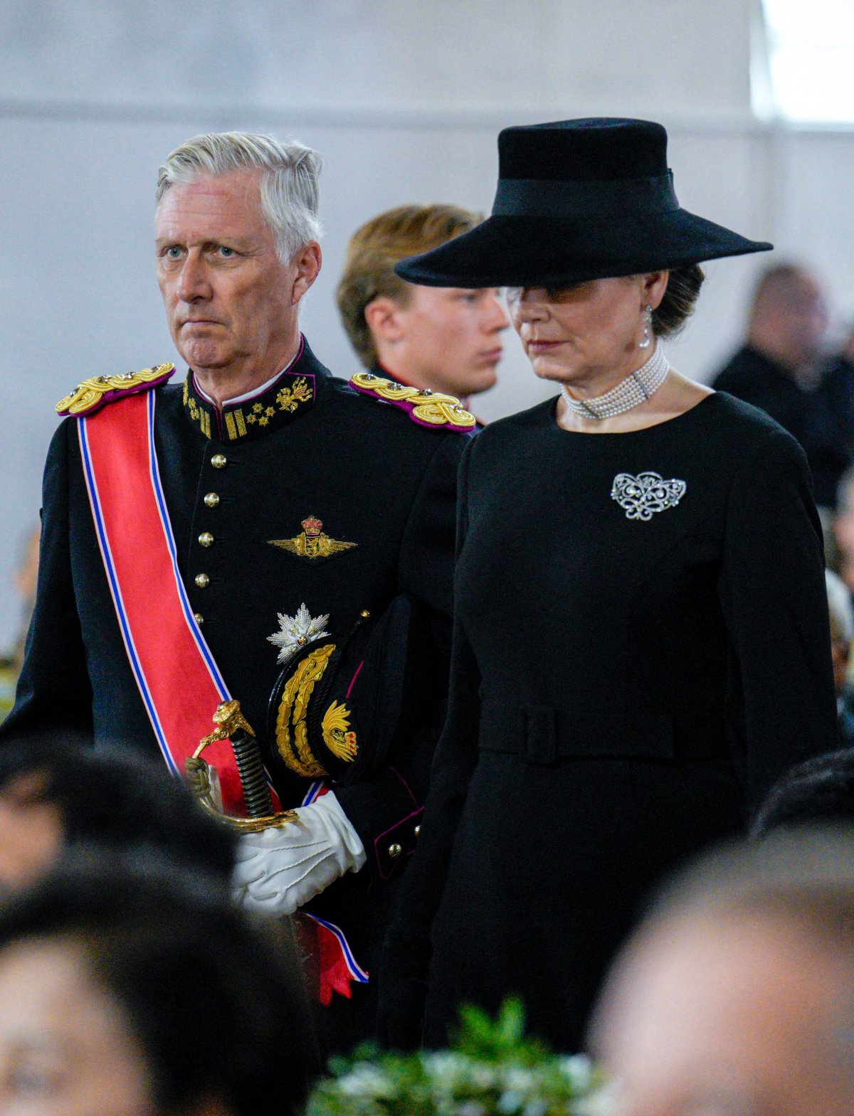 The King and Queen of the Belgians attend the funeral of King Harald V of Norway in Oslo on September 9, 2026 (Stian Lysberg Solum/NTB/Alamy)