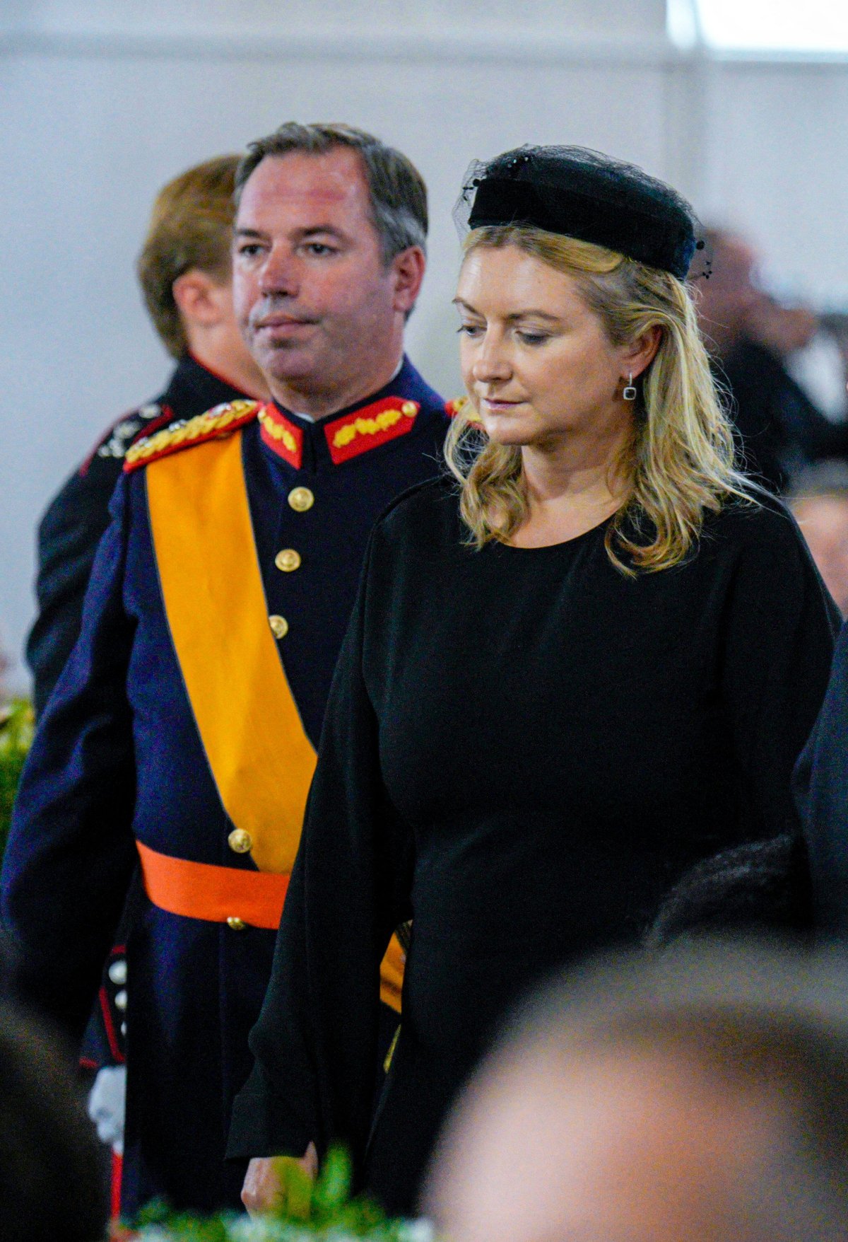 The Grand Duke and Grand Duchess of Luxembourg attend the funeral of King Harald V of Norway in Oslo on September 9, 2026 (Stian Lysberg Solum/NTB/Alamy)