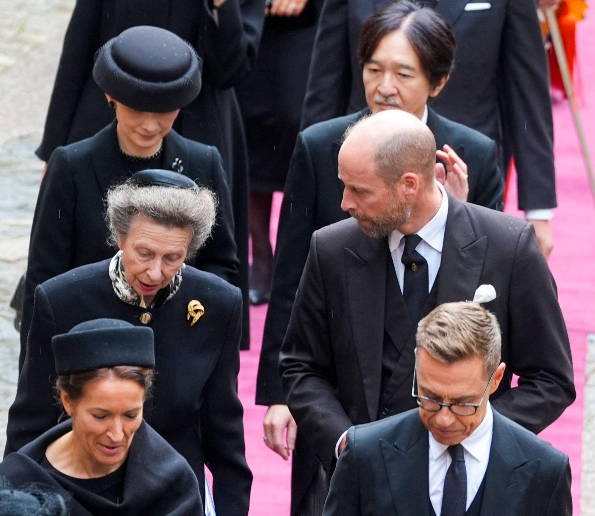 The Princess Royal and the Prince of Wales attend the funeral of King Harald V of Norway in Oslo on September 9, 2026 (Terje Pedersen/NTB/Alamy)