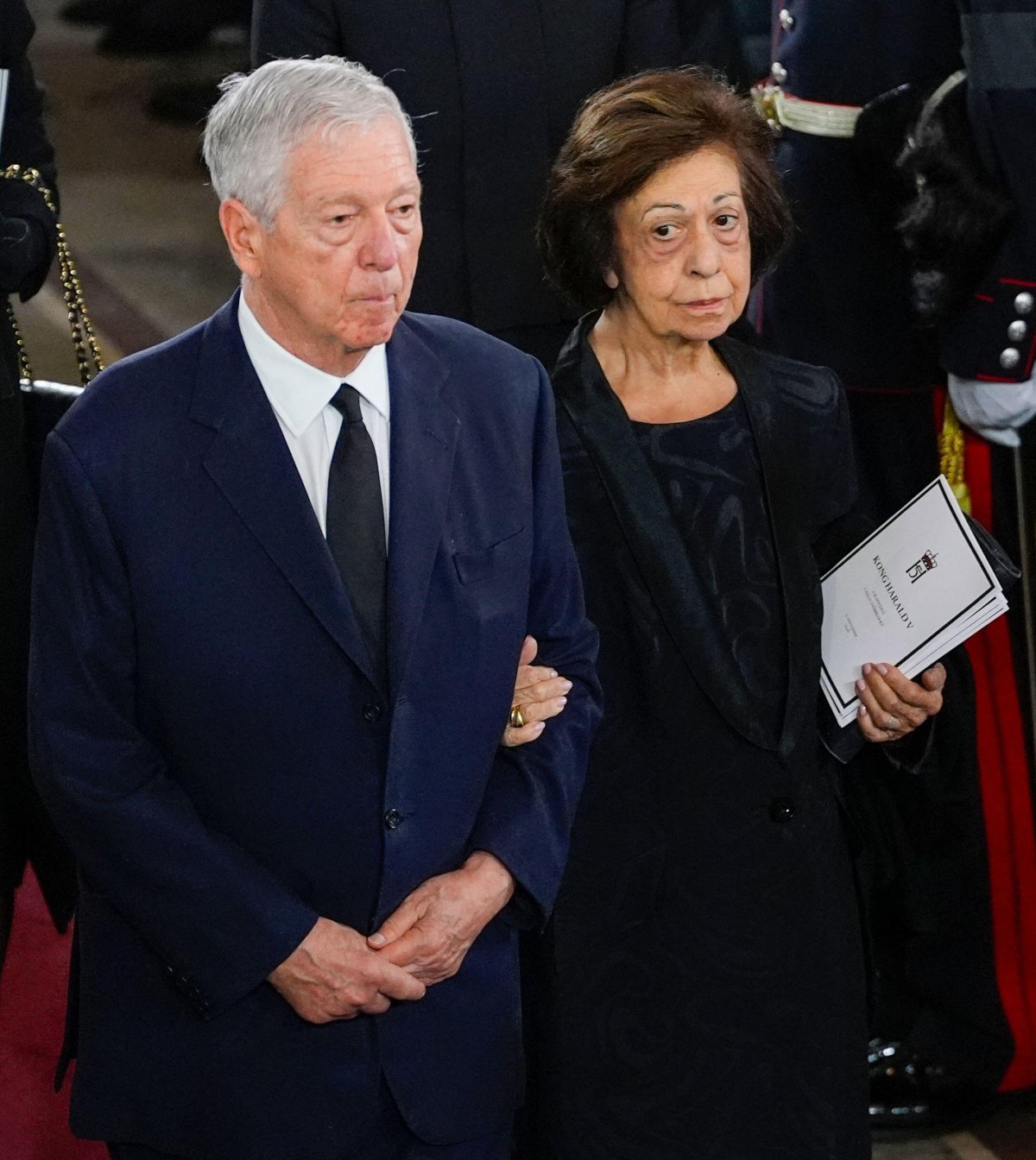 Crown Prince Alexander and Crown Princess Katherine of Serbia attend the funeral of King Harald V of Norway in Oslo on September 9, 2026 (Lise Åserud/NTB/Alamy)
