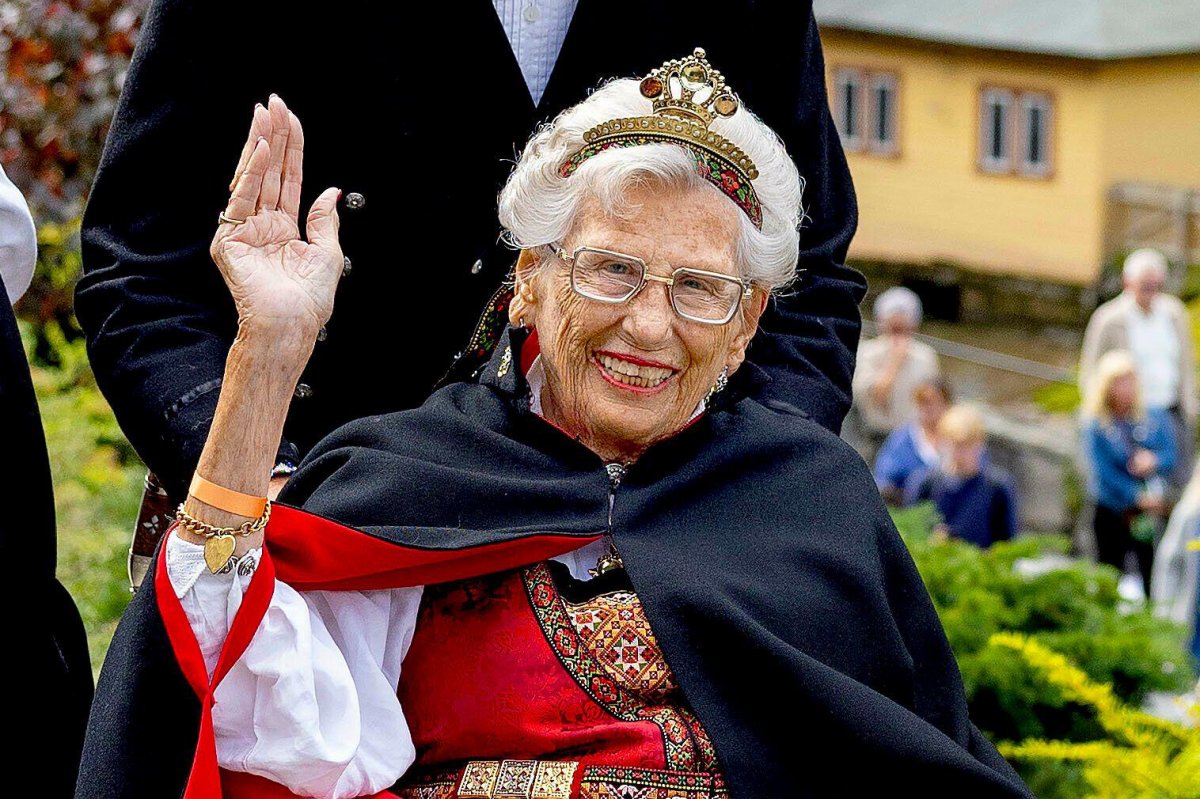 Princess Astrid attends the wedding of her niece, Princess Martha Louise, to Durek Verrett in Geiranger, Norway, on August 31, 2024 (Albert Nieboer/DPA Picture Alliance/Alamy)