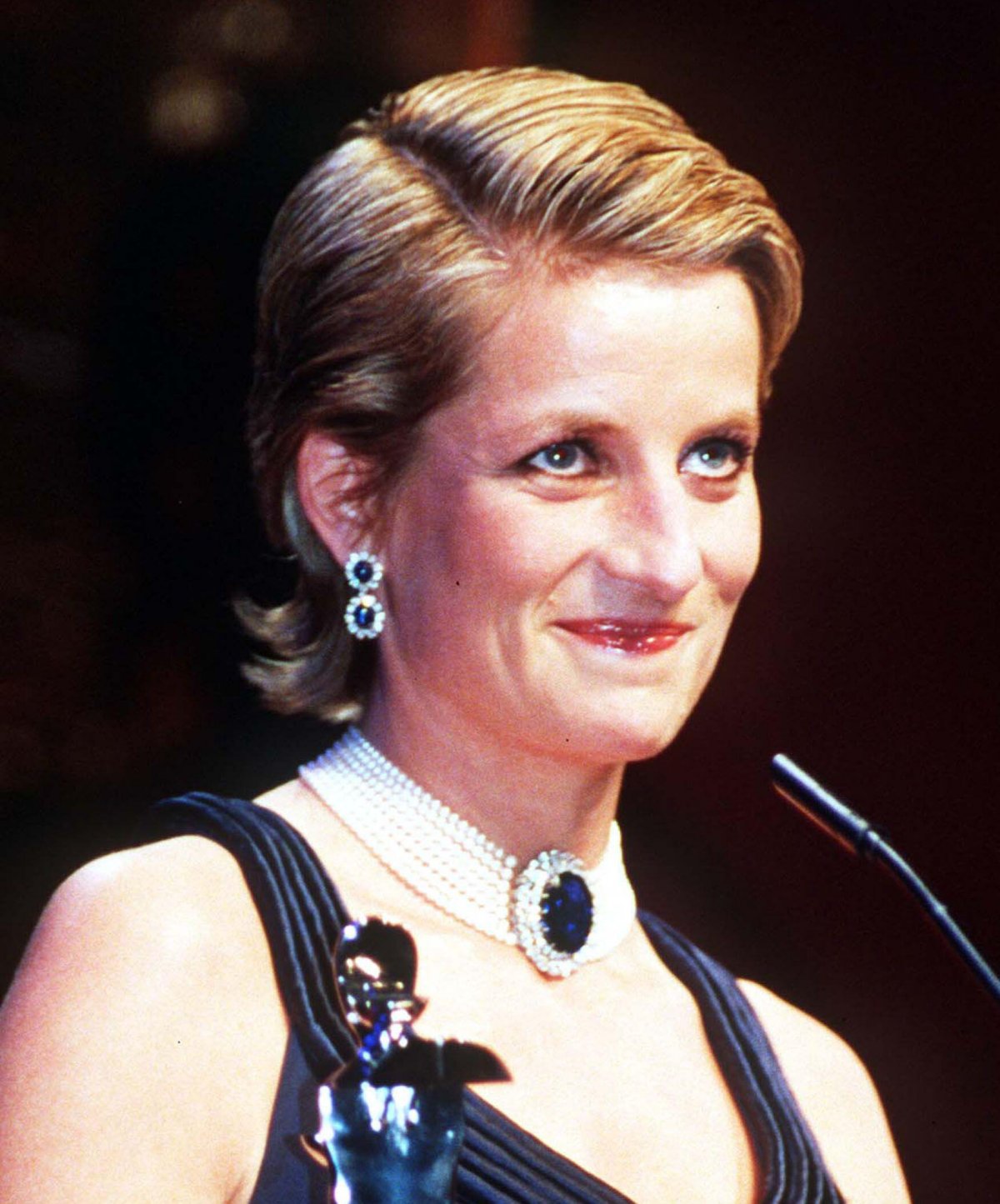 The Princess of Wales attends the Council of Fashion Designers of America dinner in New York on January 30, 1995 (Anwar Hussein/Alamy)