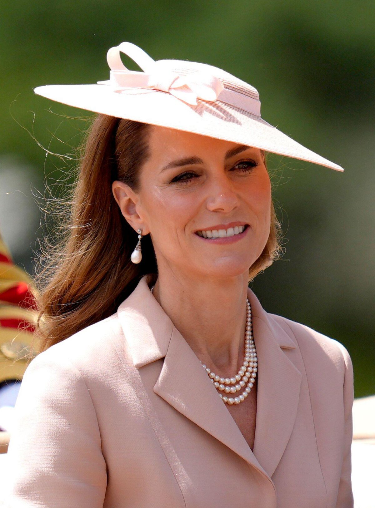 The Princess of Wales is pictured during the ceremonial welcome ceremony for French President Emmanuel Macron in Windsor on July 8, 2025 (Andrew Matthews/PA Images/Alamy)