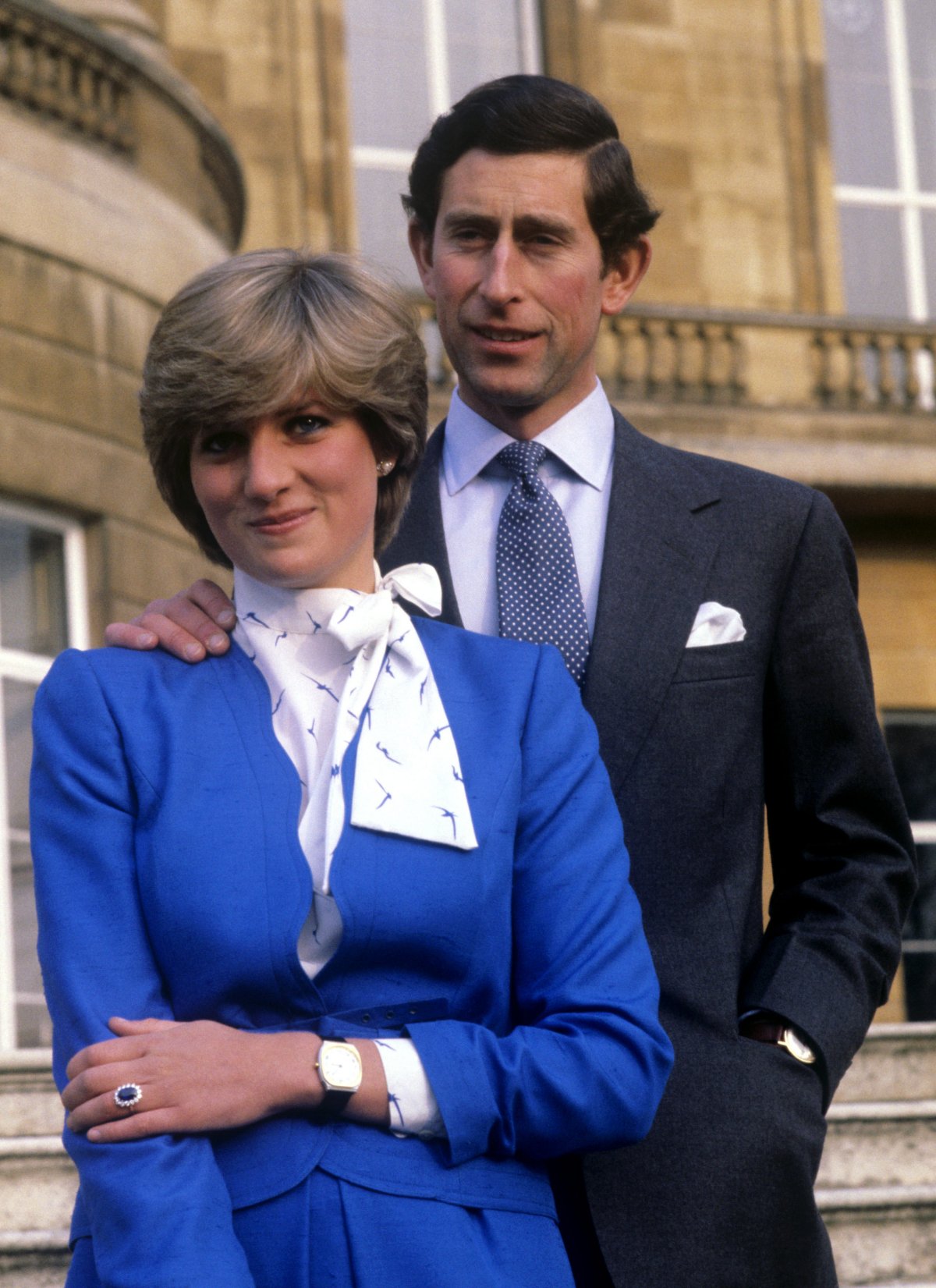 The Prince of Wales and Lady Diana Spencer announce their engagement at Buckingham Palace on February 24, 1981 (PA Images/Alamy)