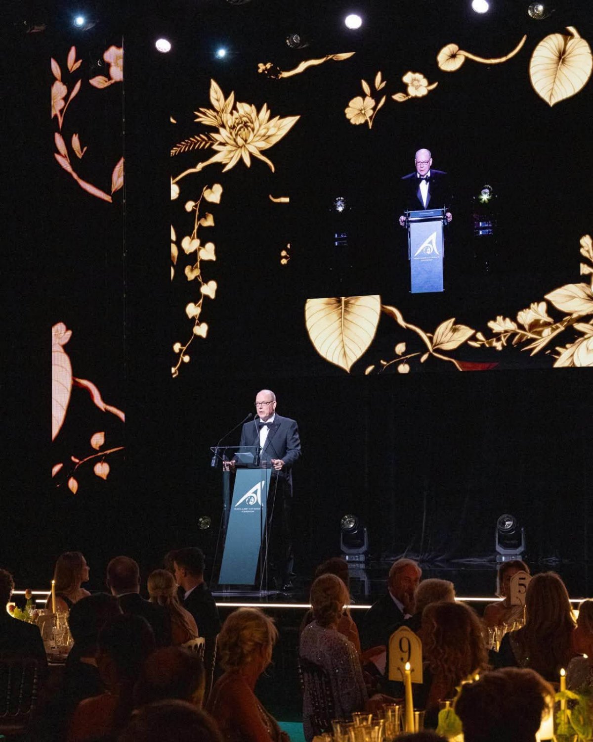 The Prince and Princess of Monaco celebrate the 20th anniversary of the Prince Albert II Foundation at the Opera House in Monte Carlo on September 18, 2026 (Frédéric Nebinger/Palais Princier de Monaco)