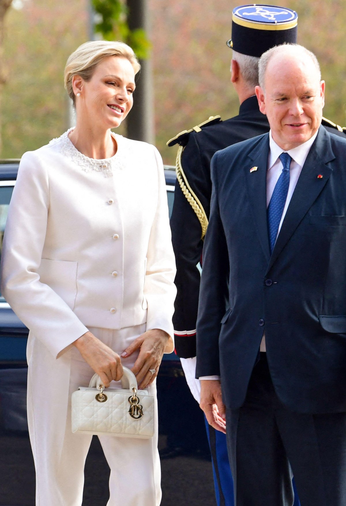President Emmanuel and First Lady Brigitte Macron welcome the Prince and Princess of Monaco as they arrive at the Robert Schuman Conference Centre in Metz on September 28, 2026 (Romain Doucelin/Abaca Press/Alamy)