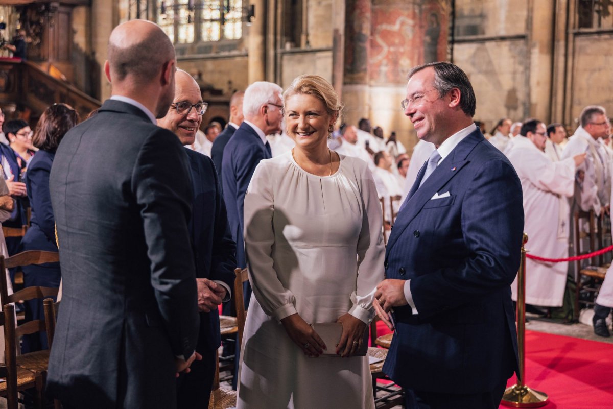 The Grand Duke and Grand Duchess of Luxembourg attend a papal mass at the Cathedral of St. Etienne in Metz on September 28, 2026 (Maison du Grand-Duc)