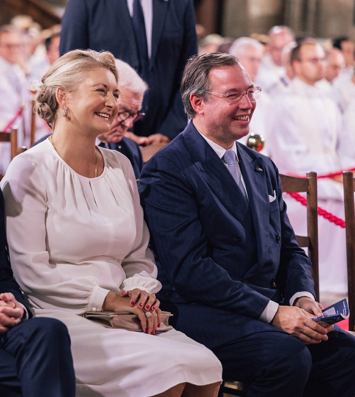 The Grand Duke and Grand Duchess of Luxembourg attend a papal mass at the Cathedral of St. Etienne in Metz on September 28, 2026 (Maison du Grand-Duc)