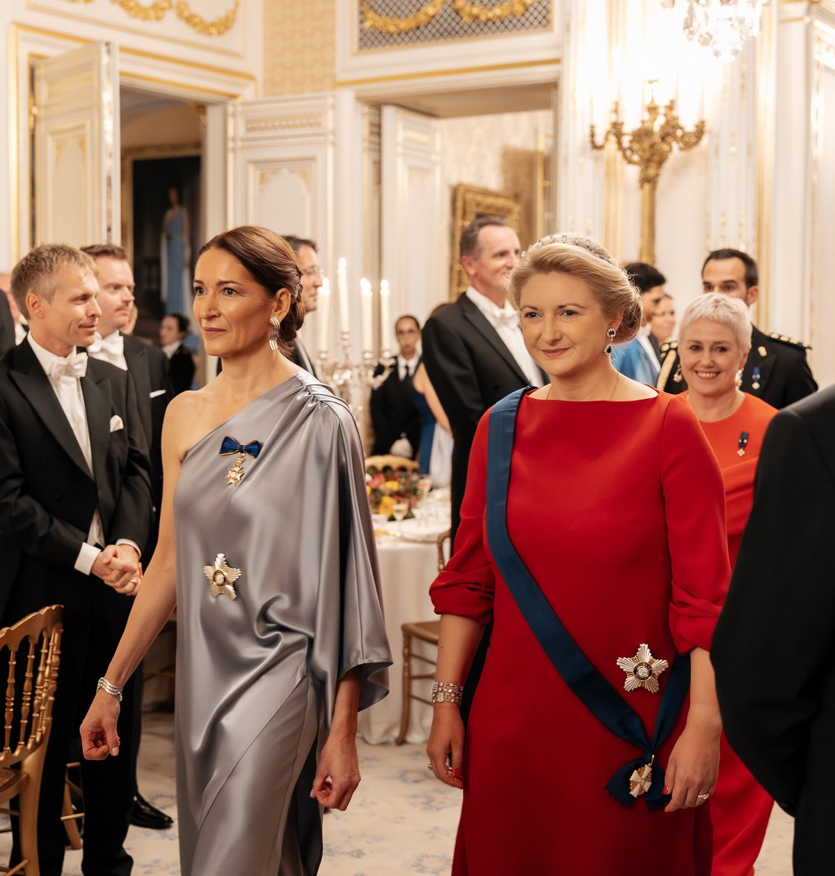 The Grand Duke and Grand Duchess of Luxembourg host a state banquet in honor of the visiting President and First Lady of Finland at the Grand Ducal Palace in Luxembourg on September 29, 2026 (Kary Barthelmey/Maison du Grand-Duc)