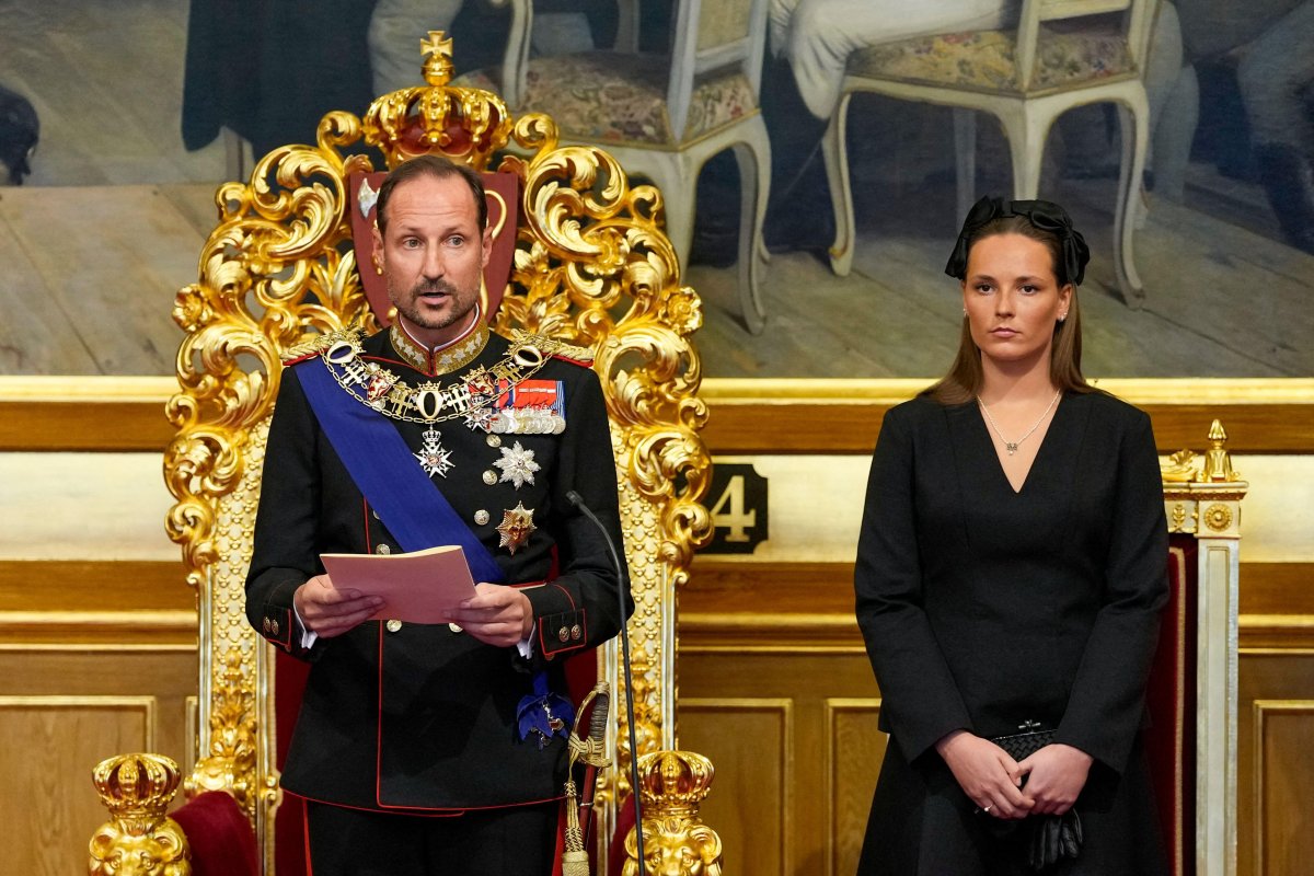 King Haakon VIII and Crown Princess Ingrid Alexandra of Norway attend the ceremonial opening of the 171st Storting in Oslo on October 2, 2026 (Ole Berg-Rusten/NTB/Alamy)