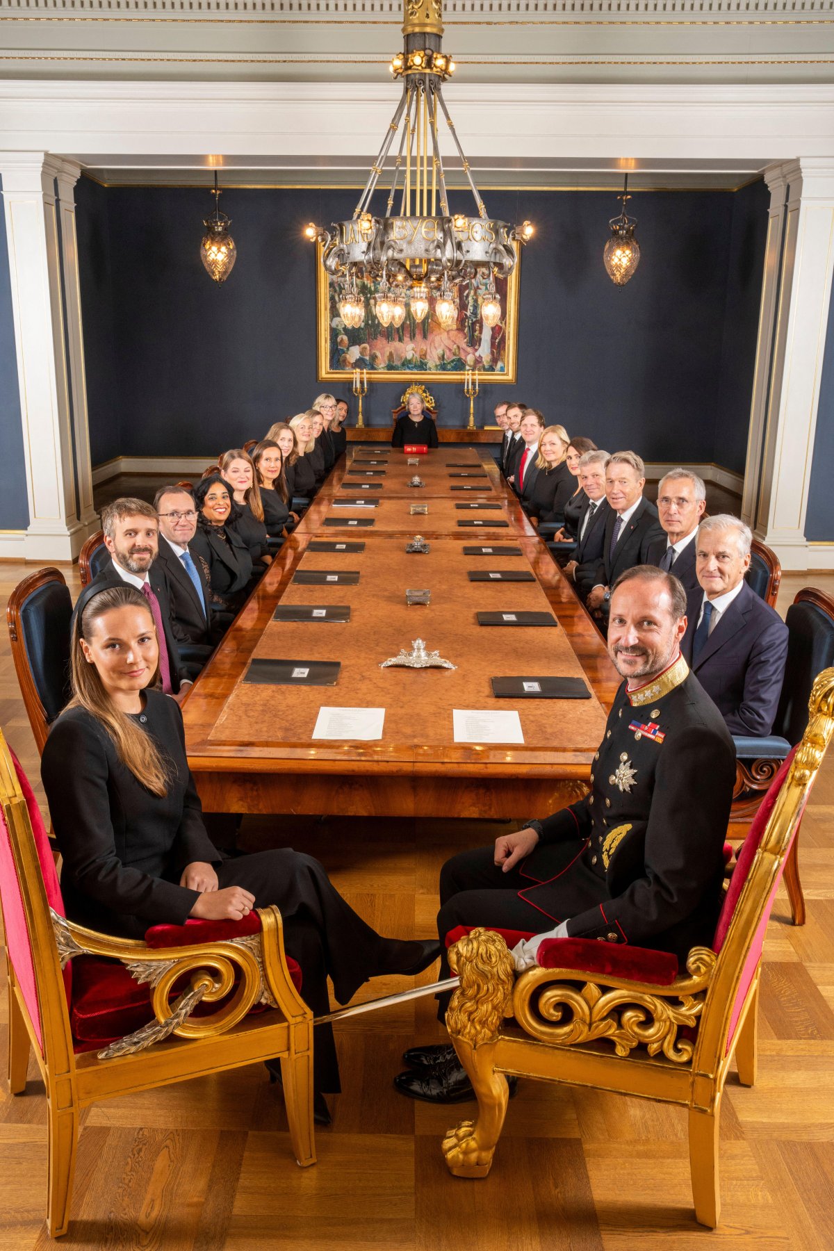 King Haakon VIII and Crown Princess Ingrid Alexandra of Norway attend a meeting of the Council of State in Oslo on October 2, 2026 (Heiko Junge/NTB/Alamy)