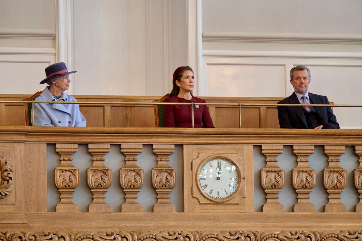 The King and Queen of Denmark, with Princess Benedikte, attend the opening of the Folketing, Denmark's Parliament, at Christiansborg Palace in Copenhagen on October 6, 2026 (Stefan Lindblom/TT News Agency/Alamy)