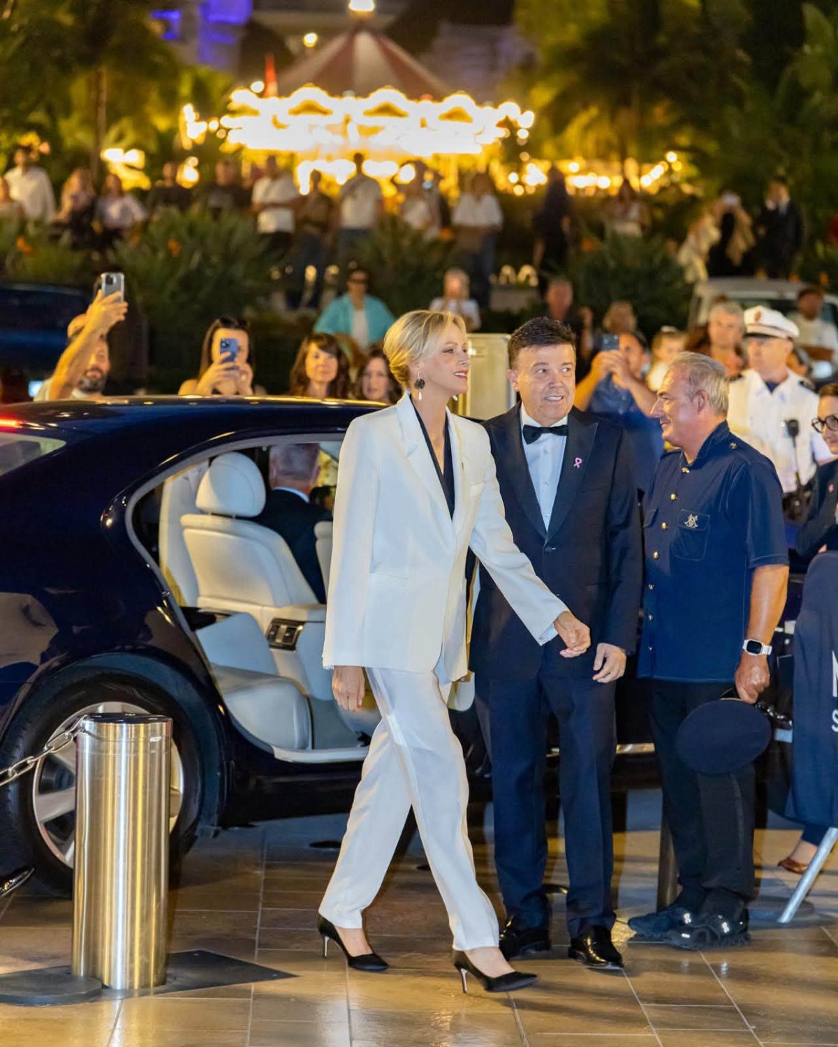The Princess of Monaco lights up the Casino de Monte-Carlo Square for "Pink October" on October 3, 2026 (Frédéric Nebinger/Palais Princier de Monaco)