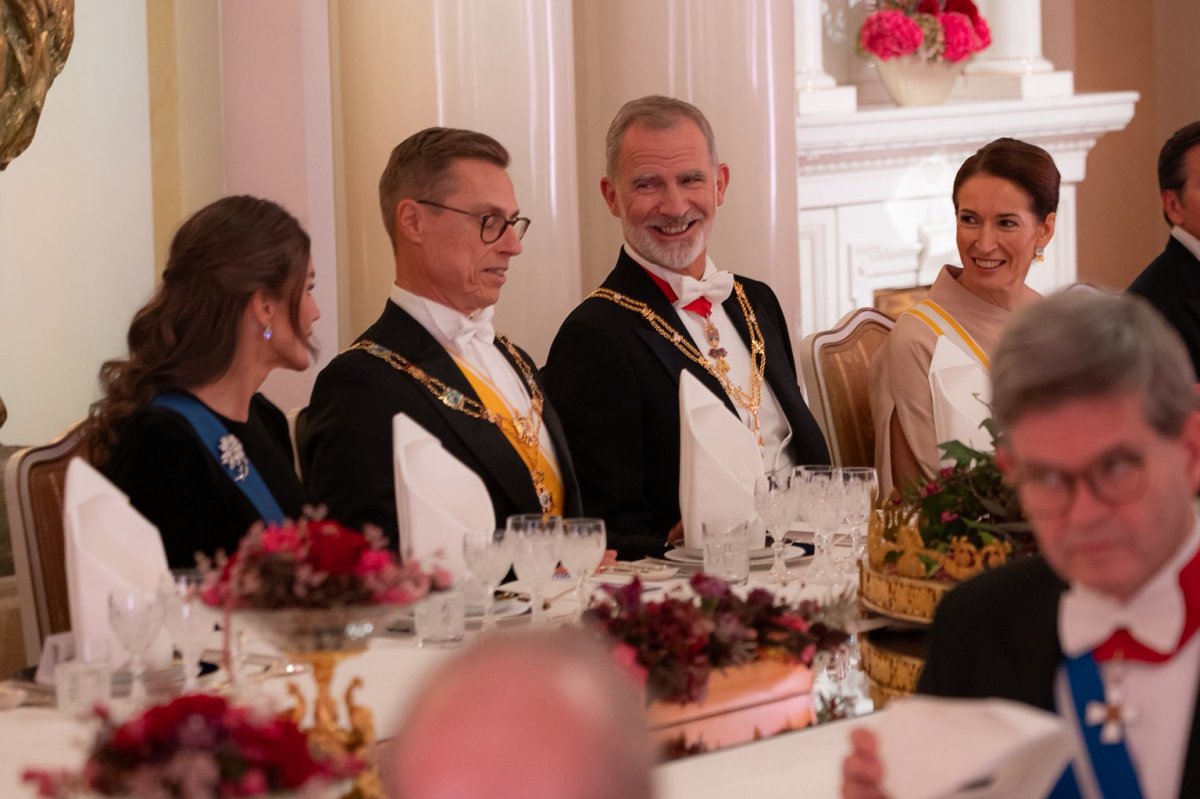 The President and First Lady of Finland host a state banquet in honor of the visiting King and Queen of Spain in Helsinki on October 6, 2026 (Office of the President of the Republic of Finland)