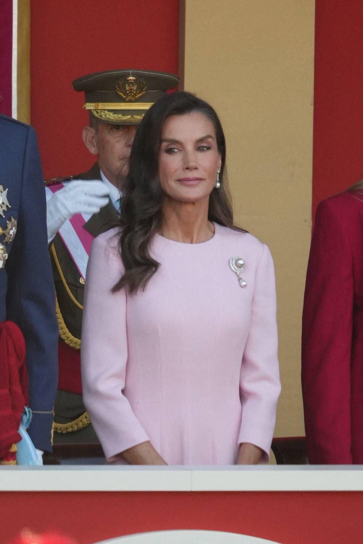 The King and Queen of Spain, with the Princess of Asturias and Infanta Sofia, attend the National Day military parade in Madrid on October 12, 2026 (Cordon Press/Alamy)