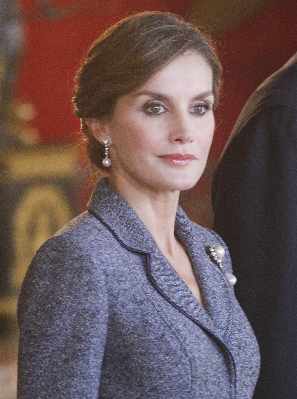 The Queen of Spain attends a National Day reception at the Royal Palace in Madrid on October 12, 2017 (Jack Abuin/Zuma Press/Alamy)