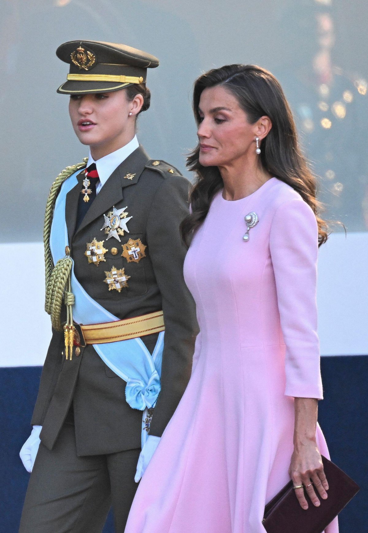 The King and Queen of Spain, with the Princess of Asturias and Infanta Sofia, attend the National Day military parade in Madrid on October 12, 2026 (Oscar Gonzalez/Sipa USA/Alamy)