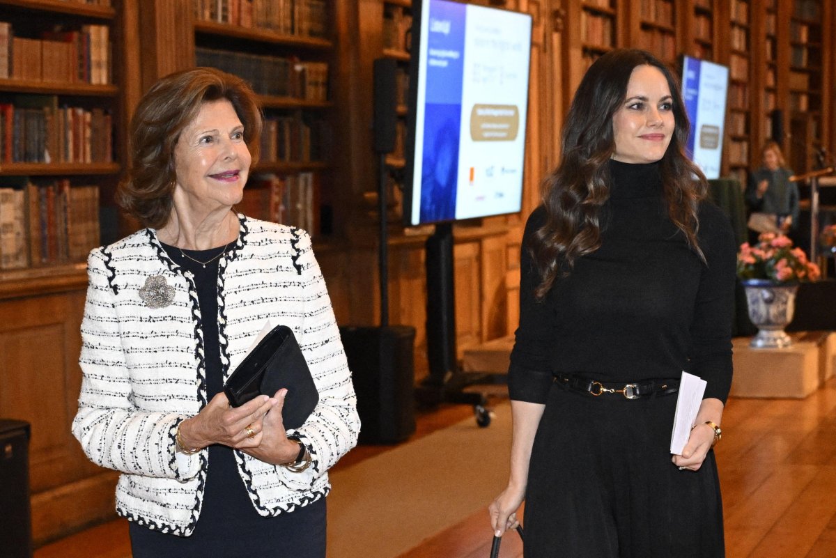 The King and Queen of Sweden, with Princess Sofia, attend the Global Child Forum at the Royal Palace in Stockholm on October 13, 2026 (Jessica Gow/TT News Agency/Alamy)