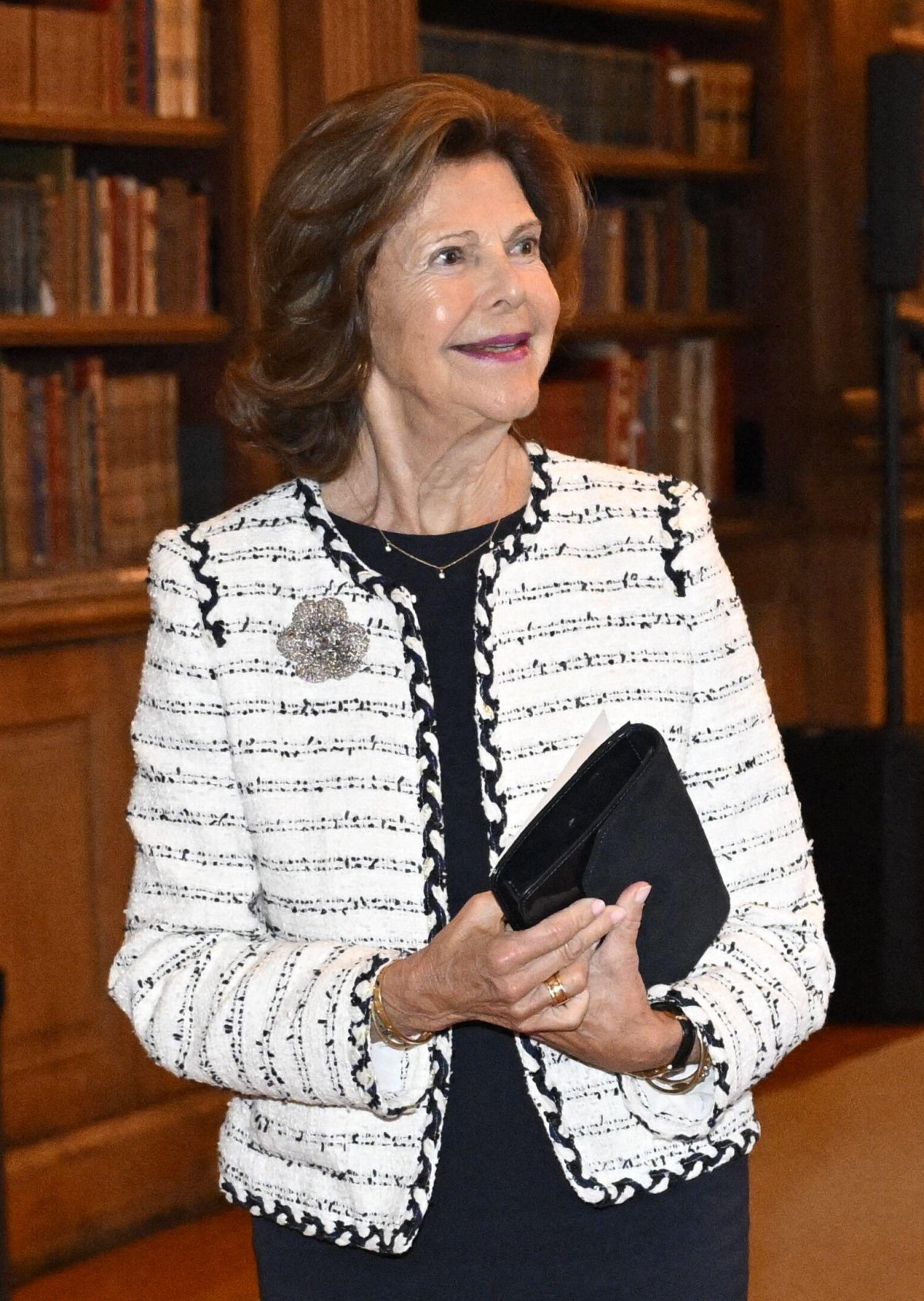 The King and Queen of Sweden, with Princess Sofia, attend the Global Child Forum at the Royal Palace in Stockholm on October 13, 2026 (Jessica Gow/TT News Agency/Alamy)