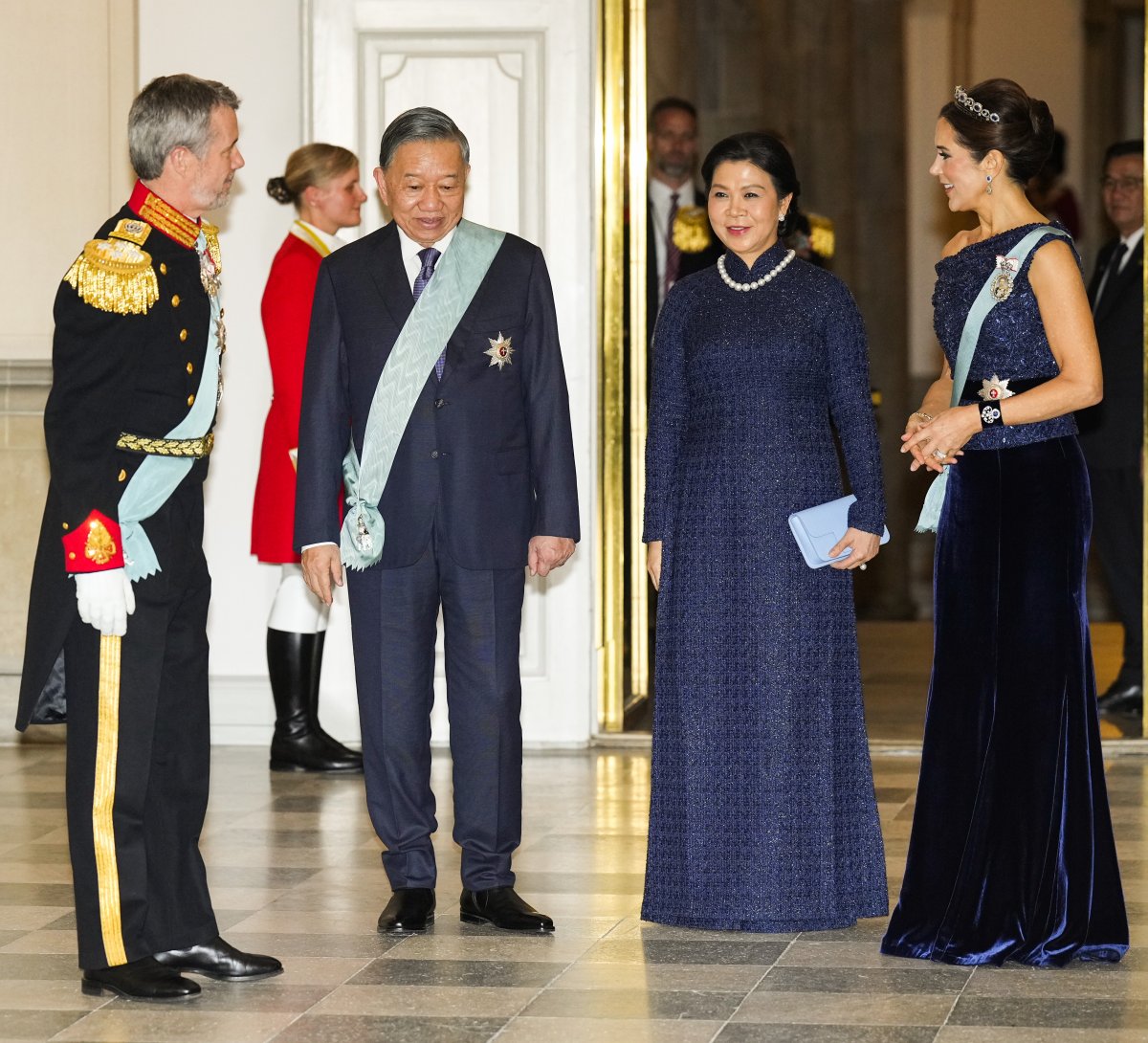 The King and Queen of Denmark host a state banquet in honor of the visiting President of Vietnam at Christiansborg Palace in Copenhagen on October 19, 2026 (Martin Sylvest Andersen/Getty Images)