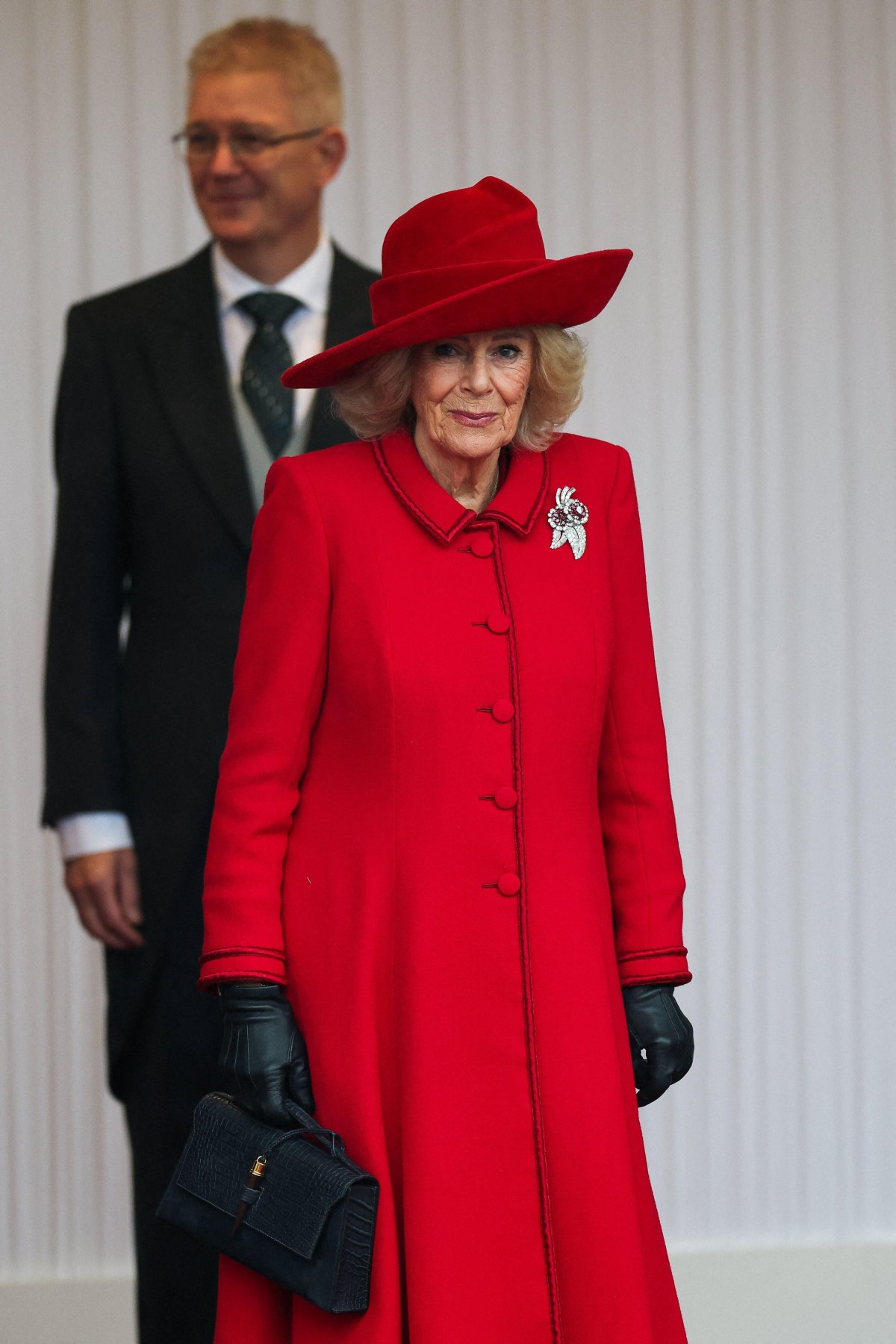 The King and Queen of the United Kingdom, with the Prince and Princess of Wales, welcome the Sultan of Oman at the start of his state visit to Britain on October 20, 2026 (Toby Melville/PA Images/Alamy)