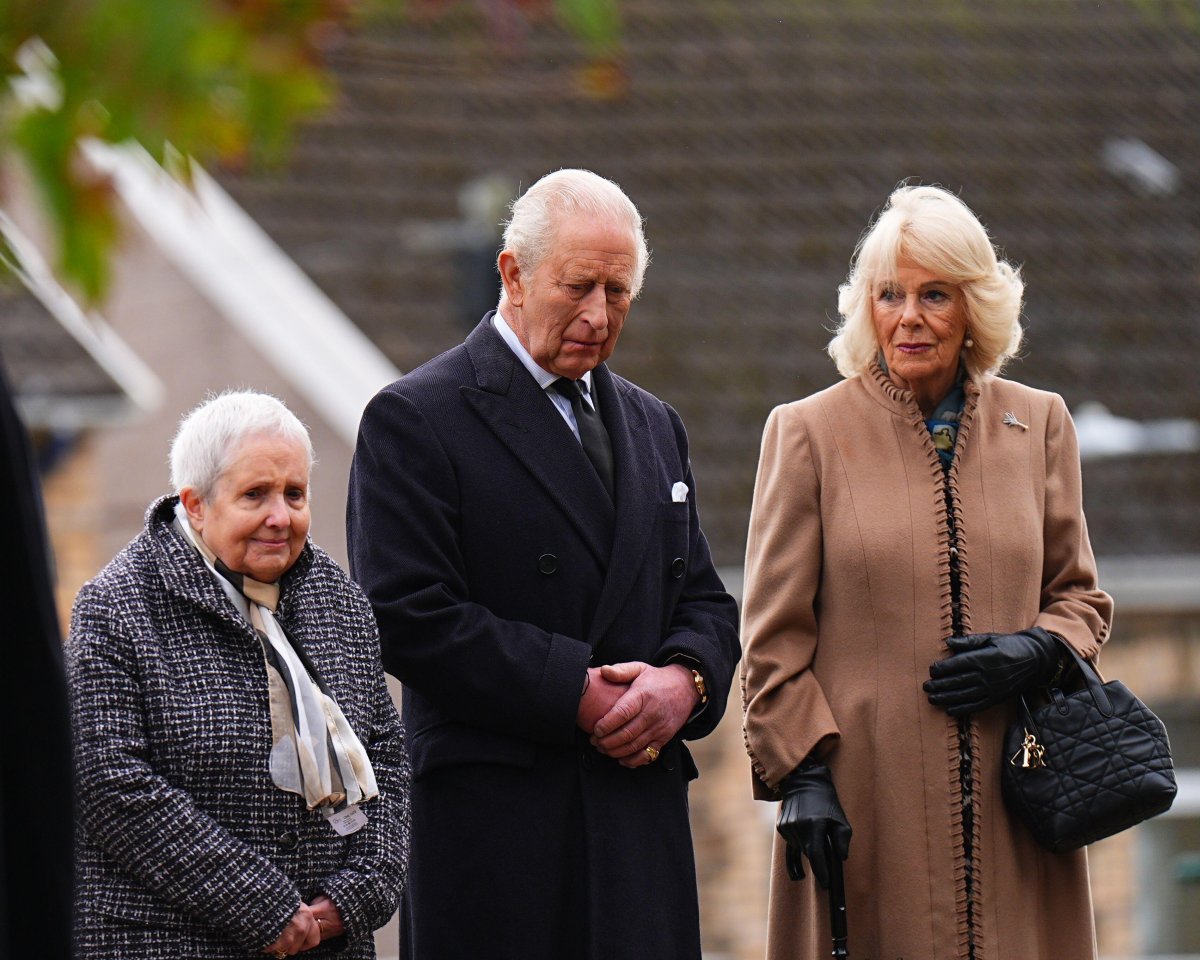 King Charles III and Queen Camilla, with Prince William, mark the 60th anniversary of the Aberfan disaster in Wales on October 21, 2026 (Aaron Chown/PA Images/Alamy)