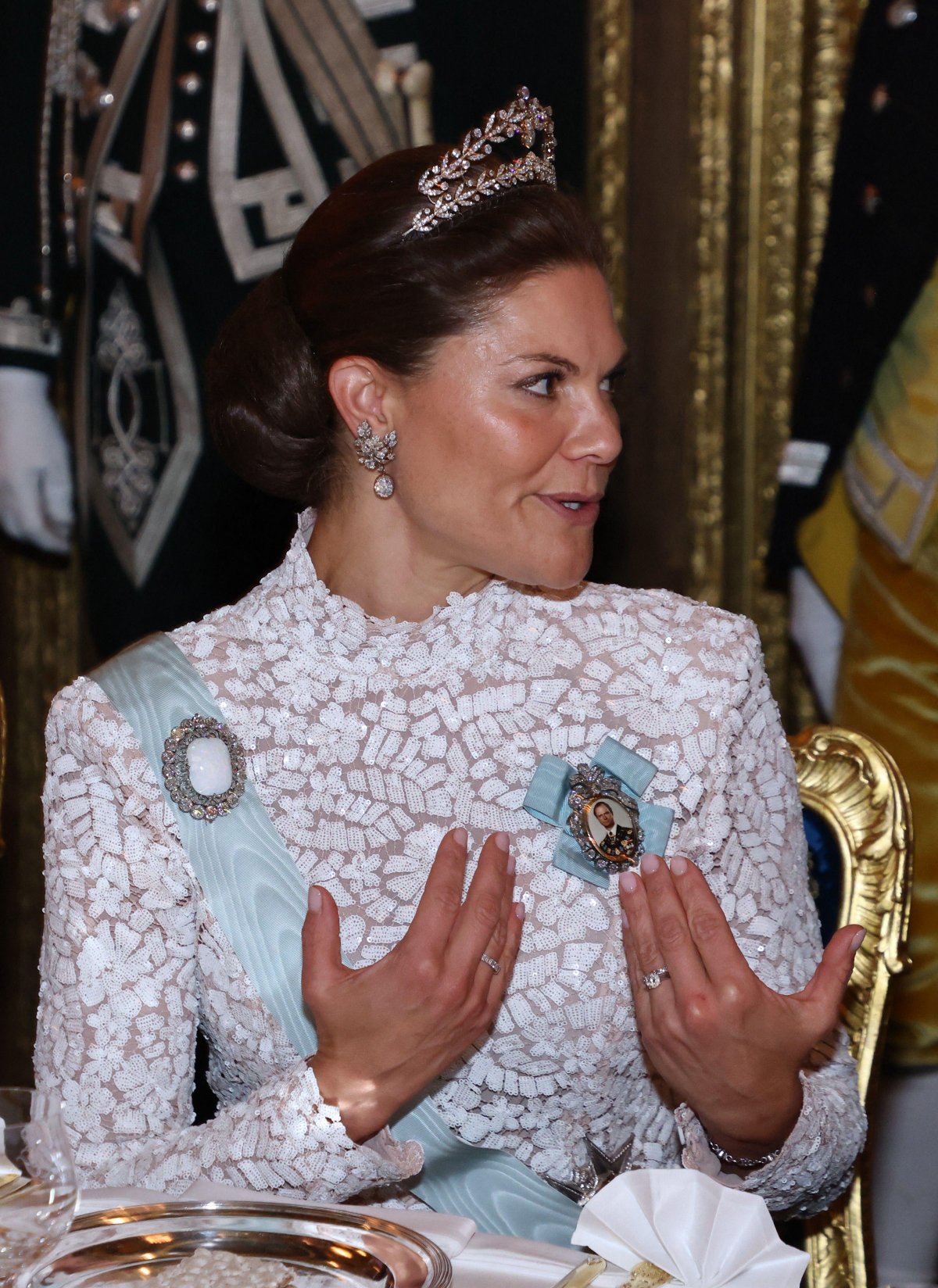 The Swedish royal family hosts a state banquet in honor of the President of Singapore at the Royal Palace in Stockholm on October 19, 2026 (Patrik Österberg/Stella Pictures/Alamy)