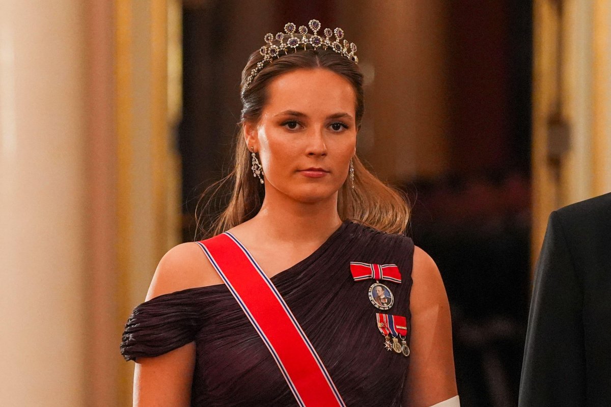 The King of Norway, with Queen Sonja and Crown Princess Ingrid Alexandra, attends a gala dinner for members of the Storting at the Royal Palace in Oslo on October 22, 2026 (Lise Åserud/NTB/Alamy)