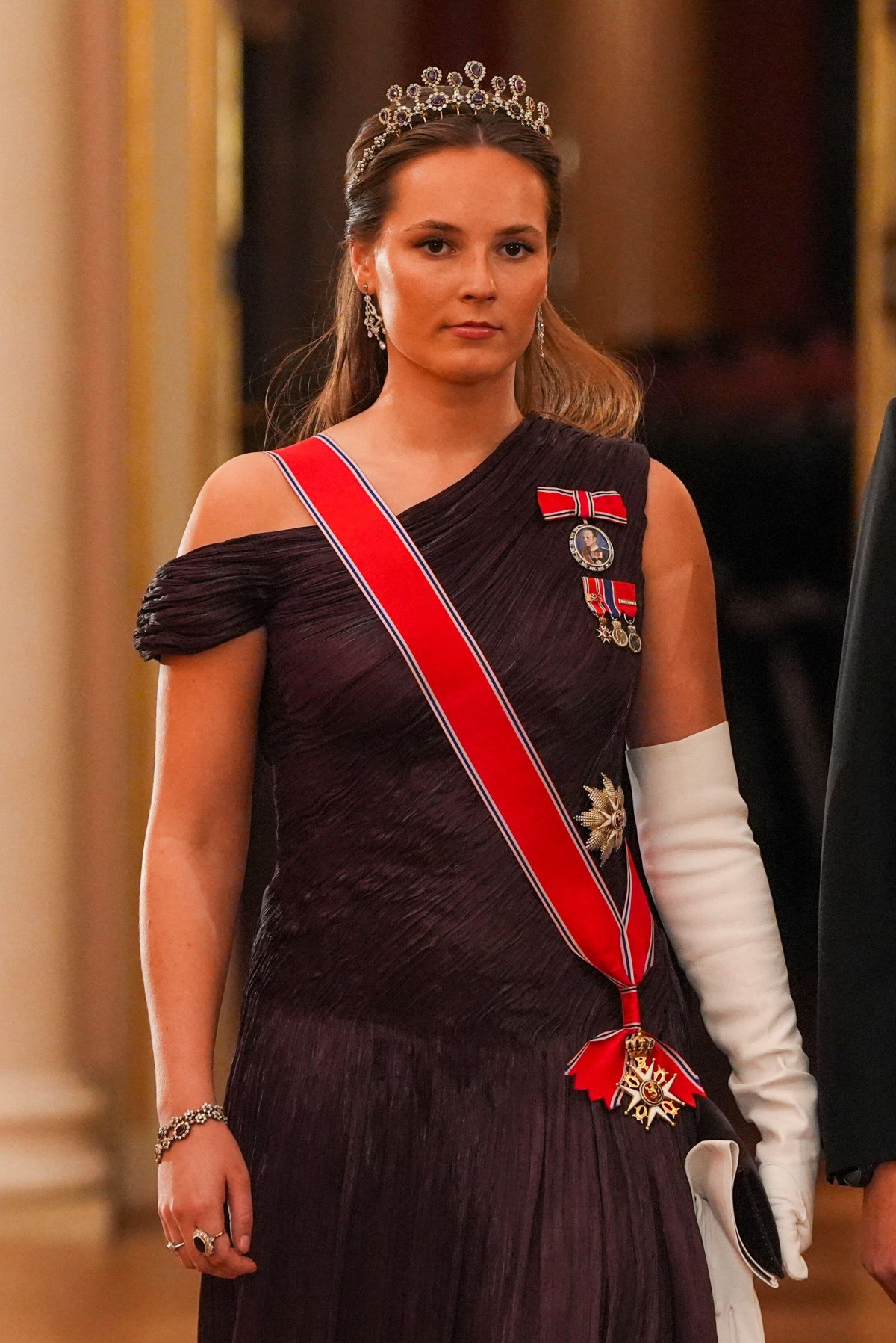 The King of Norway, with Queen Sonja and Crown Princess Ingrid Alexandra, attends a gala dinner for members of the Storting at the Royal Palace in Oslo on October 22, 2026 (Lise Åserud/NTB/Alamy)