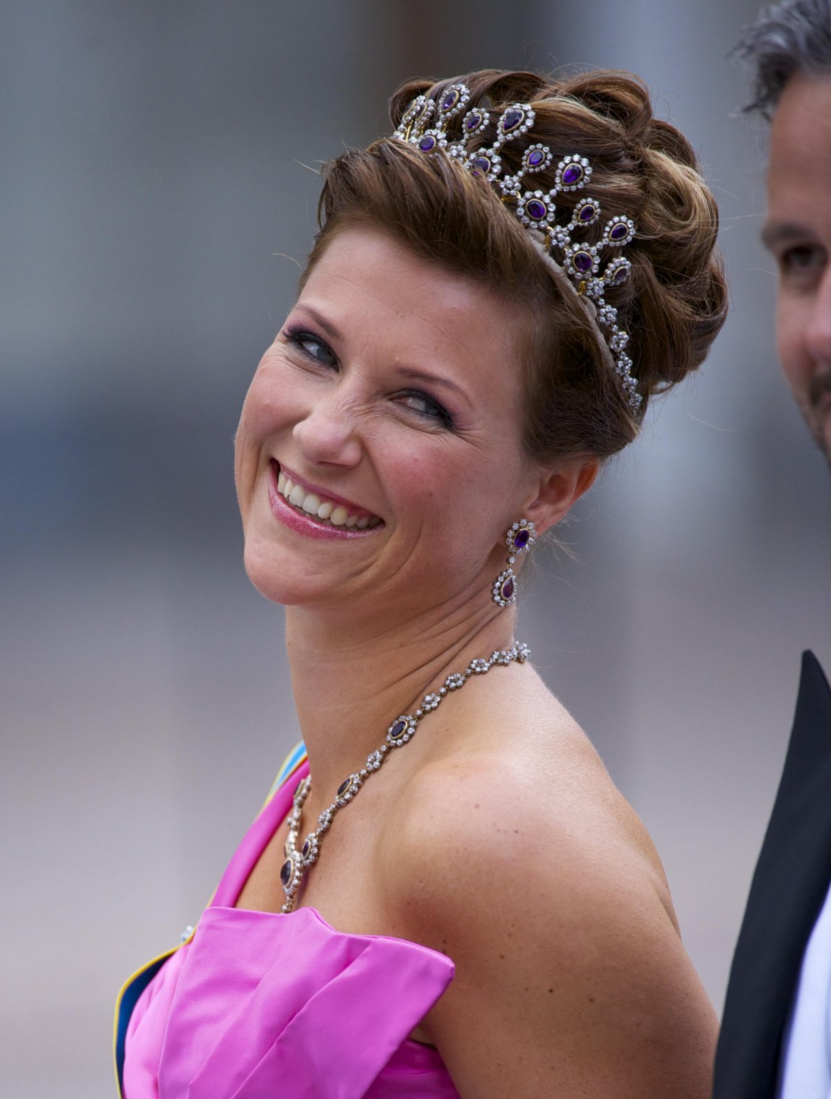 Princess Martha Louise of Norway attends the wedding of Crown Princess Victoria and Prince Daniel of Sweden in Stockholm on June 19, 2010 (Jack Abuin/Zuma Press/Alamy)