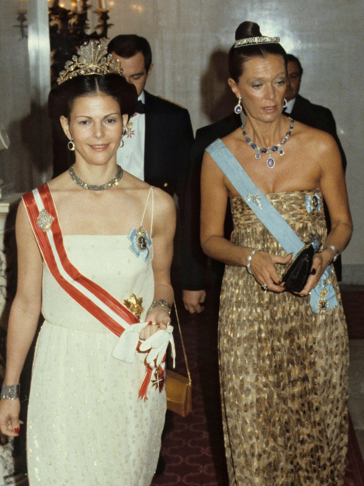 Queen Silvia and Princess Birgitta of Sweden are pictured during the Swedish state visit to Austria, November 1979 (Classic Picture Library/Alamy)